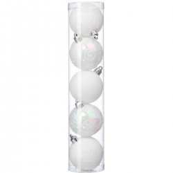 Kit de décoration pour Sapin de Noël Blanc 5 pièces