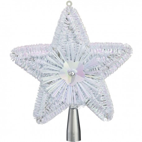 Cimier de Sapin de Noël Blanc 23cm