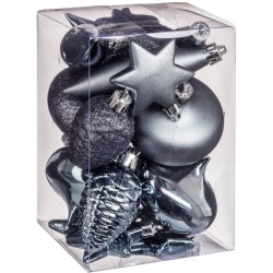 Kit de décoration pour Sapin de Noël Acier 20 pièces