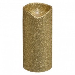 Féerie Lights Décoration de Table de Noël - Bougie LED pailletée - Doré (lot de 6)