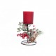 Bougeoir Traditionnel de Noël Forest Natural - Bougie - Rouge (lot de 3)