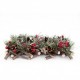 Photophore Traditionnel de Noël en Bois Forest Natural - Triple Bougies - Rouge (lot de 3)