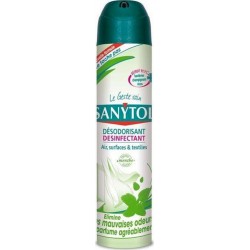 Sanytol Désodorisant Désinfectant Air Surfaces Et Textiles Senteur Menthe 300ml (lot de 3)