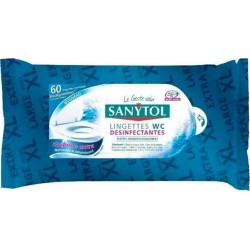 Sanytol Lingettes WC Désinfectantes Fraîcheur Marine 60 Lingettes (lot de 4)