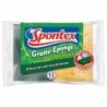 Spontex Gratte-Eponge Stop-Bactéries Protection Longue Durée Par 2 (lot de 6 soit 12 éponges)