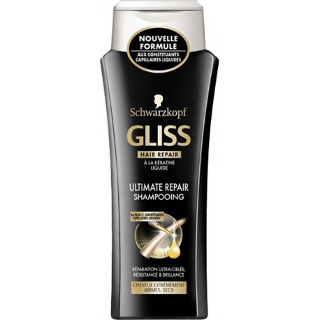 Schwarzkopf Gliss Hair Repair à la Kératine Liquide Ultimate Repair Shampooing 250ml (lot de 4)