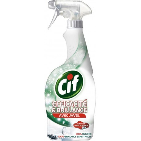 Cif Spray Efficacité et Brillance Avec Javel 750ml (lot de 4)