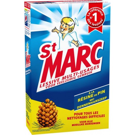 St Marc Lessive Multi-Usages à la Résine de Pin 1,6kg (lot de 4)
