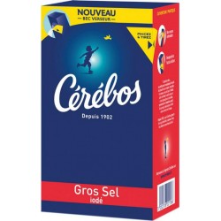 Cérébos Gros Sel Iodé 1Kg (lot de 10)