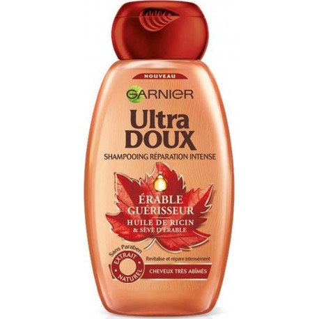 Garnier Ultra Doux Shampooing Réparation Intense Érable Guérisseur 250ml (lot de 4)