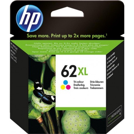 HP Cartouche d’Encre 62 XL Trois Couleurs (lot de 2)