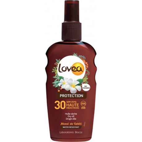 Lovea Huile Sèche Protection SPF 30 Monoï de Tahiti Water Resistant 200ml (lot de 2)