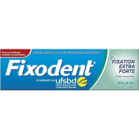 Fixodent Fixation Extra Forte Pour la Journée Neutral 47g (lot de 3)