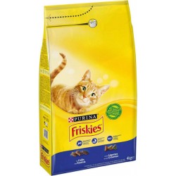 Friskies Croquettes Chats Adultes Colin Légumes 4Kg (lot de 2)