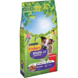 Friskies Croquettes Chiens Mini Menu Senior Boeuf 2Kg (lot de 3)