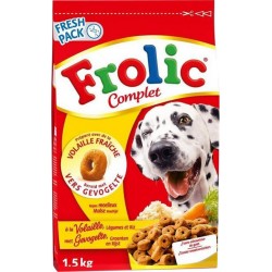Frolic Complet Croquettes Volaille Légumes Riz 1,5Kg (lot de 3)