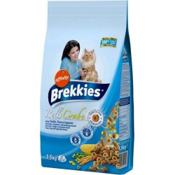 Brekkies Rolls Chats à La Truite Thon et Légumes Fourrées au Crabe 1,5Kg (lot de 3)
