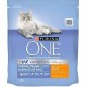 Purina One Croquettes Chat Pelage et Boules de Poils Poulet 450g (lot de 6)