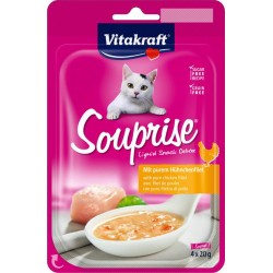 Vitakraft Souprise Avec filet De Poulet Pour Chat 4x20g (lot de 3)