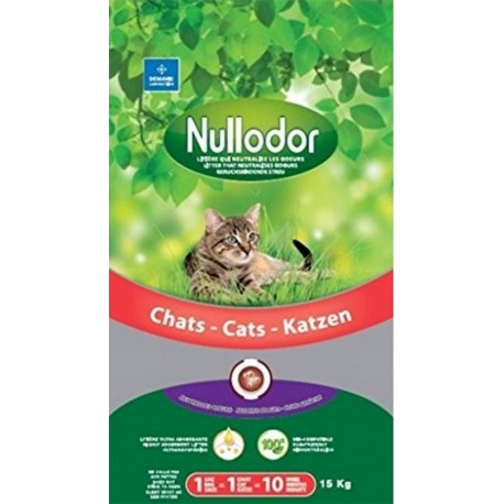 Nullodor Litière Qui Neutralise Les Odeurs Ultra Absorbante 30L 15Kg