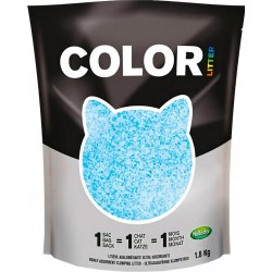 Nullodor Litière Agglomérante Ultra Absorbante Color Bleue 1,8Kg (lot de 3)