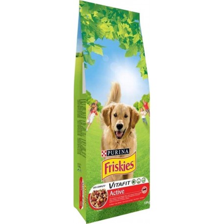 Friskies Croquettes Chiens Active Viandes Méga Format 18Kg (lot de 2)