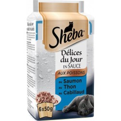 SHEBA DELICE DU JOUR POISSON 6X50G