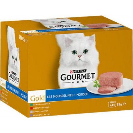 GOURMET GOLD MOUSSELINE 4 Variétés 24x85g