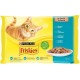 Friskies Aliment pour Chat en Sauce 4 Poissons 85g par 4 rations (lot de 10)