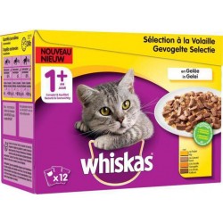 WHISKAS Sachets fraîcheur en gelée - A la volaille 12x100g