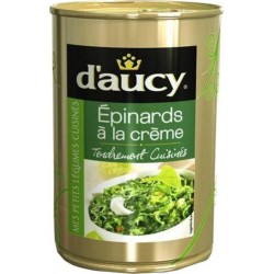 D'aucy Epinards à la Crème Tendrement Cuisinés 380g (lot de 5)