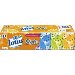 Lotus Compact Style Mouchoirs 18 Etuis (lot de 3)
