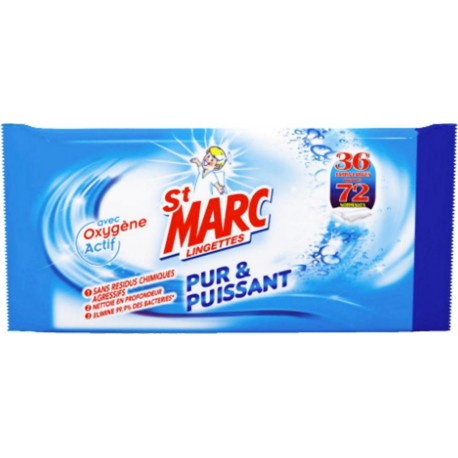 St Marc Pur Et Puissant 36 Lingettes (lot de 6)