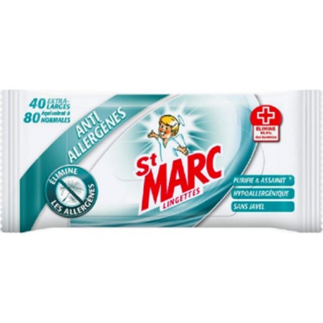 St Marc Désinfectantes Anti Allergènes 40 Lingettes (lot de 6)