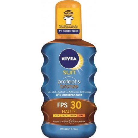 Nivea Sun Spray Protect Et Bronze FPS30 200ML (lot de 2)