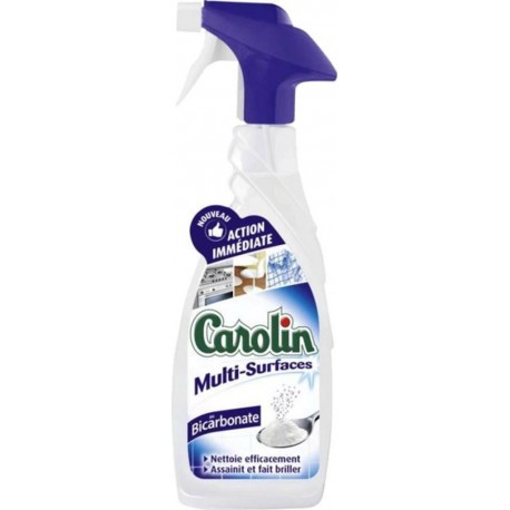 Carolin Spray Multi-Surfaces Bicarbonate 650ml (lot de 3)