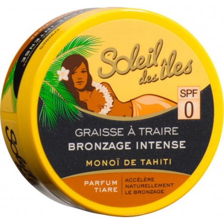 Soleil Des îles Graisse à Traire Bronzage Intense SPF 0 “Parfum Tiare” (lot de 2)