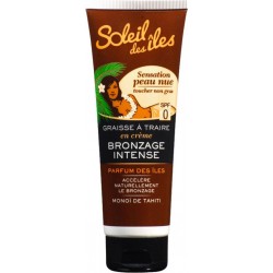 Soleil Des îles Graisse à Traire Crème Bronzage Intense SPF 0 “Parfum Des Îles” 125ml (lot de 2)