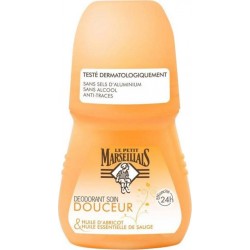 Le Petit Marseillais “Déodorant Bille Soin Douceur Féminin” Huile d’Abricot & Huile Essentielle De Sauge 50ml (lot de 3)