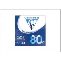 Clairefontaine Ramette 400 Feuilles Extra Blanc 80g Format A3 (lot de 2)
