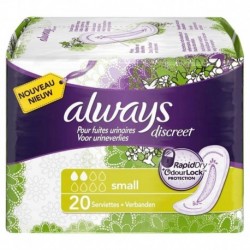 Always Discreet Serviettes Pour Fuites Urinaires Small x20 (lot de 3)