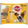 Pedigree Vital Protection - Pâtée en sauce poulet et bœuf pour chien 4x100g