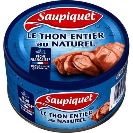 Saupiquet Le Thon Entier au Naturel Pêche Française 200g (lot de 5)