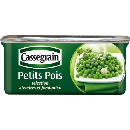 Cassegrain Petits Pois Tendres et Fondants 200g (lot de 10 boîtes)