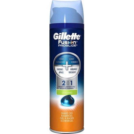 Gillette Fusion Proglide 2-en-1 Cooling Gel à Raser 200ml (lot de 3)