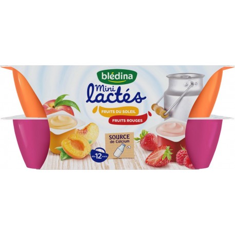 Bledina Dessert bébé aux fruits rouges & fruits du soleil dès 12 mois 12x55g 660g