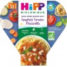 Hipp Biologique Plat bébé dès 12 mois pâtes tomates mozza