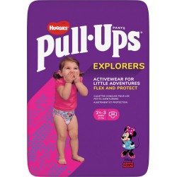 Huggies Couches bébé fille 1 - 3 ans : 12 - 17Kg pull-ups