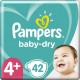 Pampers Couches bébé taille 4+ : 10-15Kg baby dry