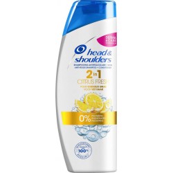 Head & Shoulders Shampooing Antipelliculaire + Soin 2 in 1 Citrus Fresh Format Familial 540ml (lot de 3)